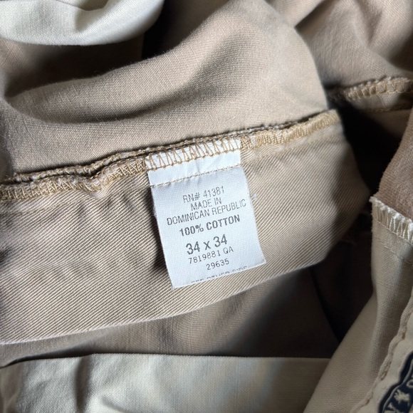 Polo Ralph Lauren Polo Chino Pants Khaki 34x34 100% Cotton - Picture 5 of 16